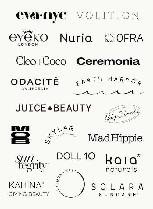 A collection of Better Beauty Box products including skincare, makeup, and a yellow subscription box.